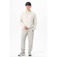 Штаны спортивные Alder багги широкие с евроманжетом для мальчика 10-17 лет, хлопок плотные,Серый 146