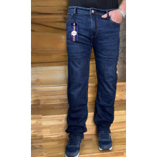 Джинси Aviwgos чоловічі теплі зимові на флісі всередині, прямі, щільний денім,32 Синій