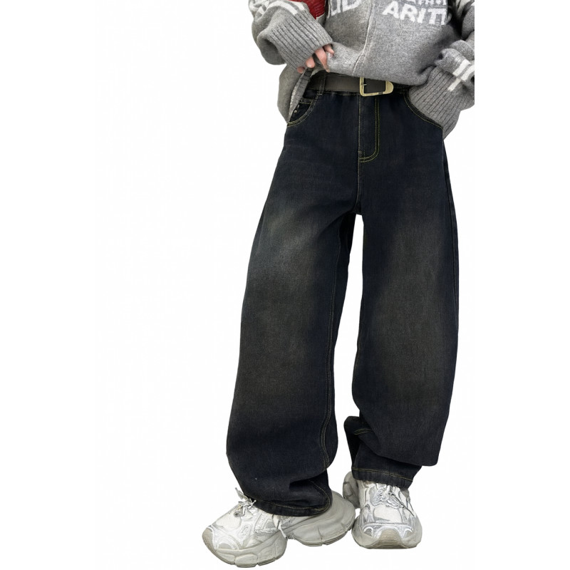 Джинси LNYB скейтери теплі широкі на флісі для хлопчика 11–17 років,Графіт 176