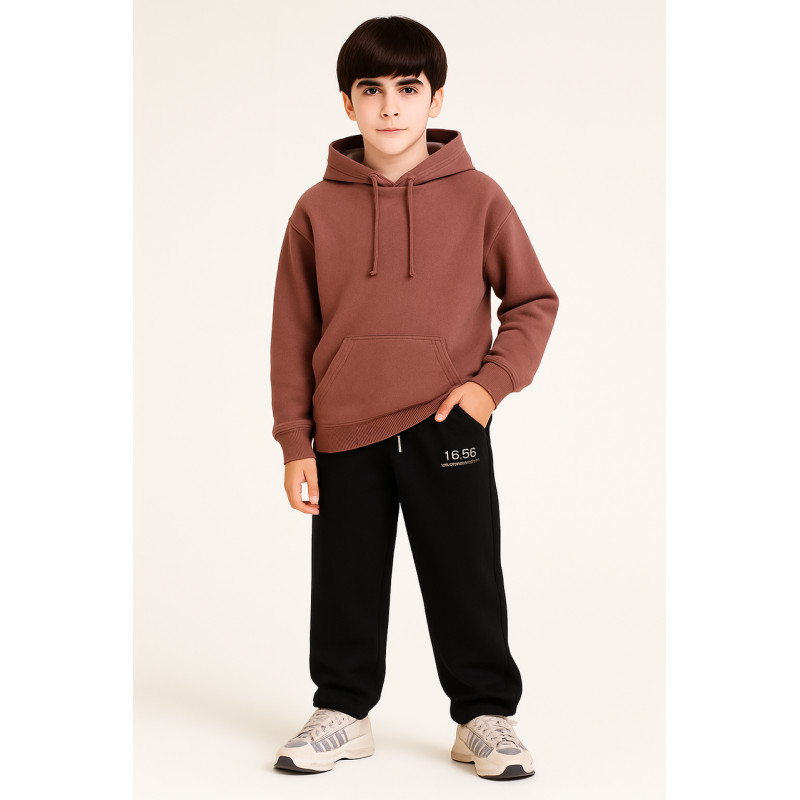 Спортивные штаны SQWZ для мальчика 11–18 лет — тёплые широкие багги скейтеры на плюше,Серый, 176