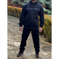 Костюм спортивный Cramp мужской теплый большого размера на флисе Турция,4XL, Темно-синий