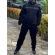 Костюм спортивний Cramp чоловічий теплий великого розміру на флісі Туреччина, 5XL, Чорний