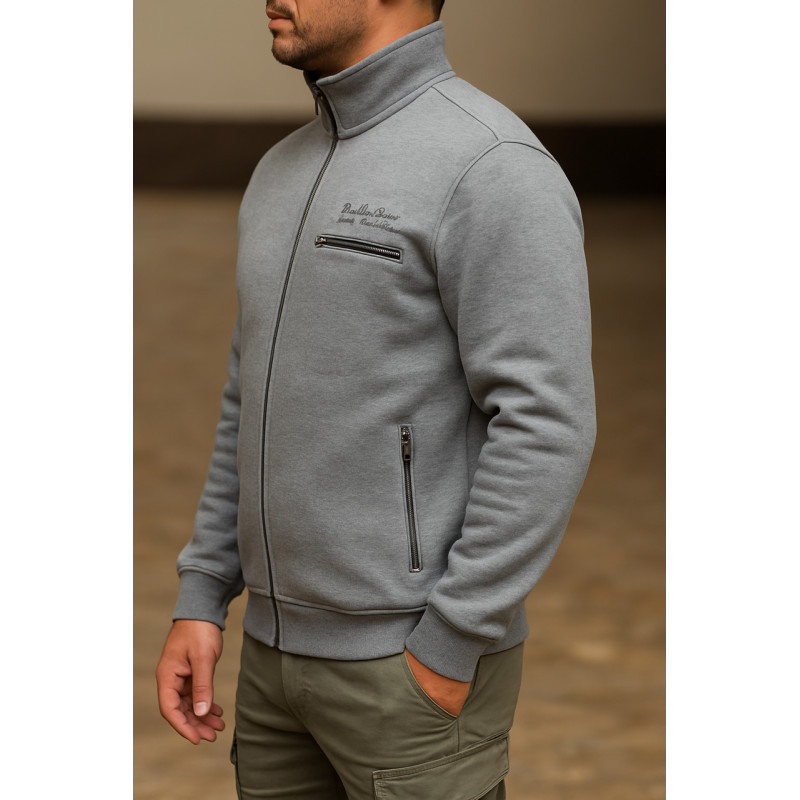 Батник Red Down мужской теплый на флисе большие размеры Турция,Серый, 5XL