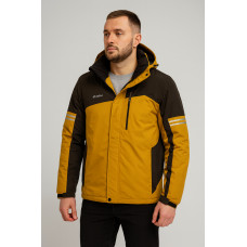 Куртка мужская зимняя Audsa термо мембрана с карманами размеры M–3XL,Горчичный XXXL