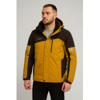 Куртка мужская зимняя Audsa термо мембрана с карманами размеры M–3XL,Горчичный M