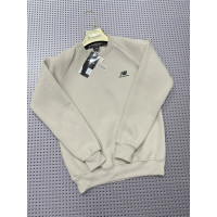 Свитшот мужской NB теплый на флисе, молодежный, с манжетами, размеры S-XXL, Турция,L, Оливковый