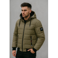 Мужская зимняя куртка Myst, короткая модель с манжетами, утеплитель холофайбер, Турция,Оливковый,XXL