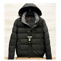 Куртка зимняя Saz еврозима мужская, холофайбер, флисовая подкладка, евроманжет, размеры M–4XL,Черный,4XL