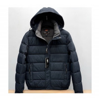 Куртка зимняя Saz еврозима мужская, холофайбер, флисовая подкладка, евроманжет, размеры M–4XL,Синий,4XL