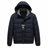 Куртка зимняя Saz еврозима мужская, холофайбер, флисовая подкладка, евроманжет, размеры M–4XL,Темно-синий,XXXL