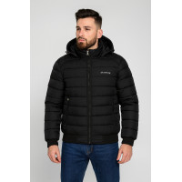 Куртка єврозима Saz чоловіча, холофайбер, м'яка тканина, манжети, зручна для авто,Чорний ,L