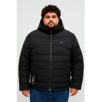 Куртка мужская Saz еврозима, большие размеры 4XL-9XL, флисовая подкладка, холофайбер,Темно-синий,9XL