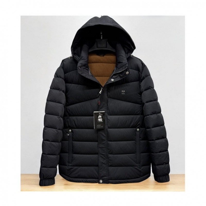 Куртка мужская Saz еврозима, большие размеры 4XL-9XL, флисовая подкладка, холофайбер,Темно-синий,9XL