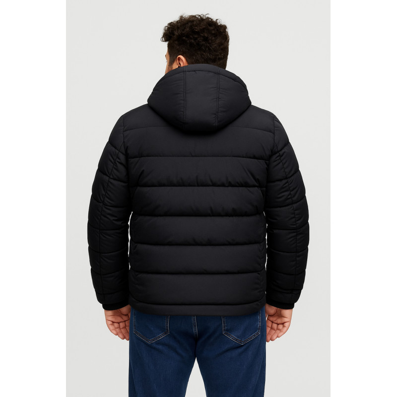 Куртка мужская Saz еврозима, большие размеры 4XL-9XL, флисовая подкладка, холофайбер,Темно-синий,4XL