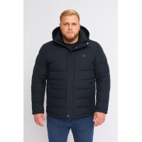 Куртка мужская Saz еврозима, большие размеры 4XL-9XL, флисовая подкладка, холофайбер,Черный,5XL