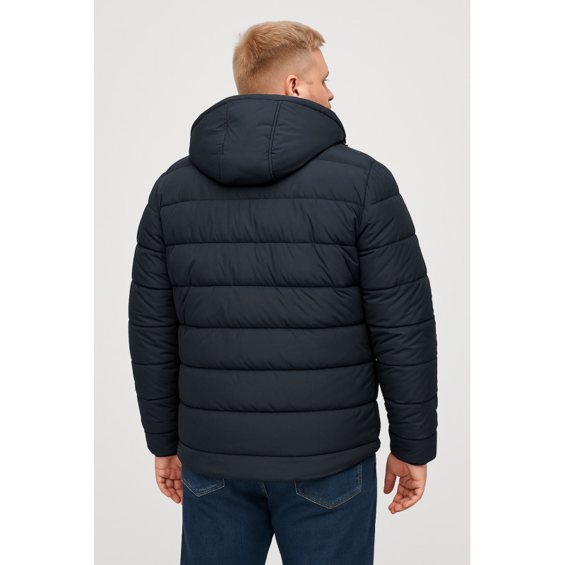 Куртка мужская Saz еврозима, большие размеры 4XL-9XL, флисовая подкладка, холофайбер,Синий,6XL