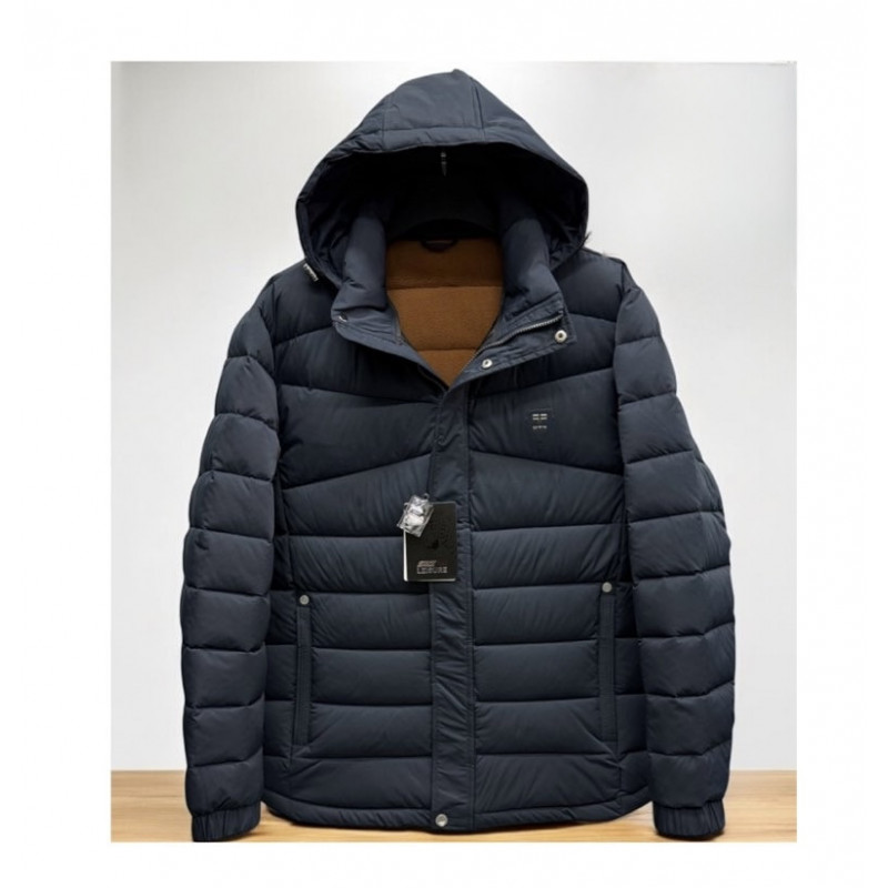 Куртка мужская Saz еврозима, большие размеры 4XL-9XL, флисовая подкладка, холофайбер,Синий,7XL