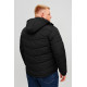 Куртка мужская Saz еврозима, большие размеры 4XL-9XL, флисовая подкладка, холофайбер,Черный,6XL