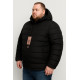 Куртка зимняя Boos & Jack мужская больших размеров 5XL-10XL с утеплителем тинсулейт,Черный,6XL