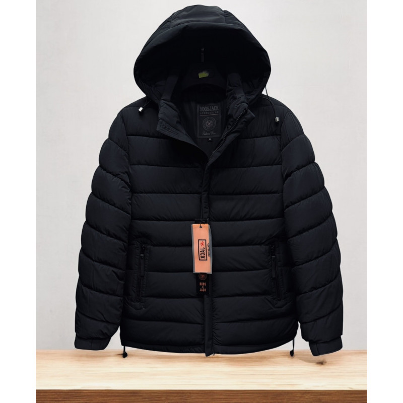 Куртка зимняя Boos & Jack мужская больших размеров 5XL-10XL с утеплителем тинсулейт,Темно-синий,6XL