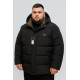 Куртка зимняя Boos & Jack мужская больших размеров 4XL-9XL  тинсулейт, капюшон отстёгивается, Черный,7XL