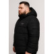 Куртка зимняя Boos & Jack мужская больших размеров 4XL-9XL  тинсулейт, капюшон отстёгивается, Черный,7XL
