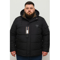 Куртка зимняя Boos & Jack мужская больших размеров 4XL-9XL  тинсулейт, капюшон отстёгивается, Темно-синий,8XL