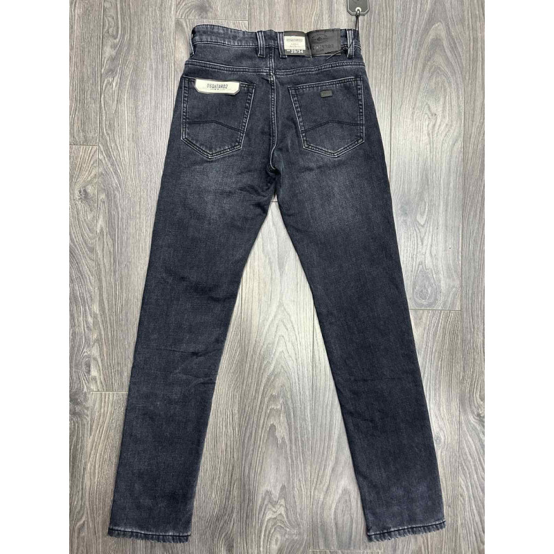Джинси чоловічі DSGATARD2 теплі на флісі, зимові прямі, 38 темно-сірий