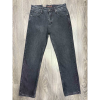 Джинсы мужские DSGATARD2 теплые на флисе, большие размеры, рост 32,44  Графит