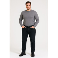 Джинсы мужские BaronJNS теплые на флисе, большие размеры 5XL-9XL , зимние прямые,42,Графит