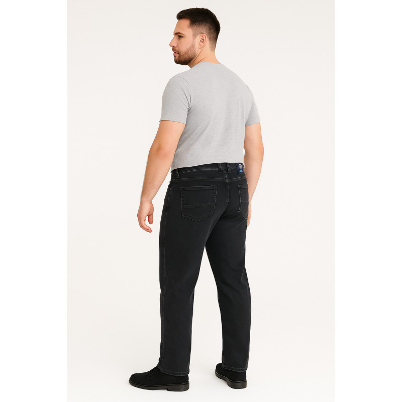 Джинсы мужские BaronJNS теплые на флисе, большие размеры 5XL-9XL , зимние прямые,48,Графит