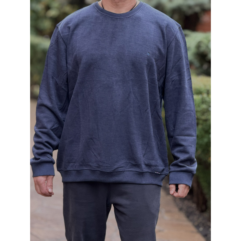 Свитшот мужской Red Down большой размер 6XL–9XL селаник микровельвет мягкий,9XL, Темно-синий