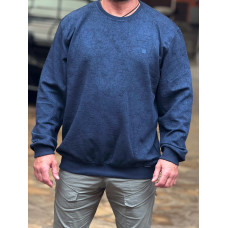 Свитшот мужской Gaballi большой размер 6XL–9XL жаккард плотный мягкий Турция,9XL, Темно-синий