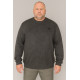 Свитшот мужской Gaballi большой размер 6XL–9XL жаккард плотный мягкий Турция,9XL, Серый