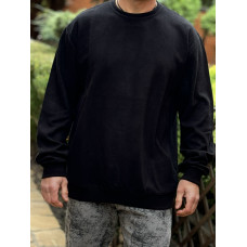 Свитшот мужской больших размеров T-Ring 7XL–10XL тёплый селаник микровелюр,9XL, Черный