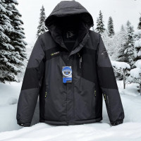 Термокуртка Audsa мужская зимняя мембранная до −25 °C водоотталкивающая с капюшоном,Графит,XL