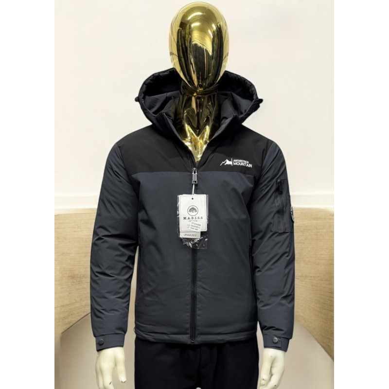 Зимова куртка M.A.D.I.S.S молодіжна коротка з холофайбером,Сірий,XXXL