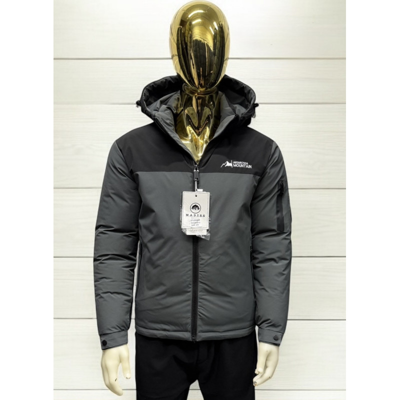 Зимова куртка M.A.D.I.S.S молодіжна коротка з холофайбером,Сірий,XXXL