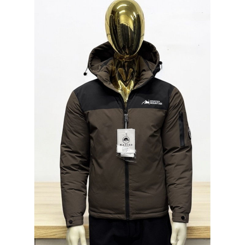 Зимова куртка M.A.D.I.S.S молодіжна коротка з холофайбером,Коричневий,XXL