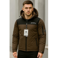 Зимняя куртка M.A.D.I.S.S молодежная короткая с холофайбером,Коричневый,XL