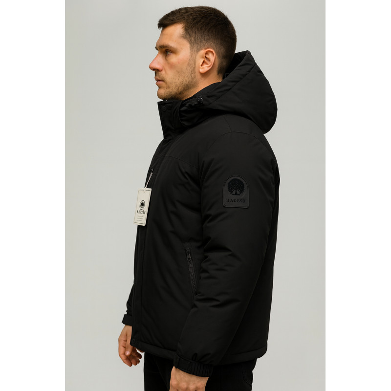 Чоловіча зимова куртка M.A.D.I.S.S коротка молодіжна, холофайбер,Чорний XL