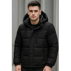 Куртка зимняя мужская M.A.D.I.S.S. короткая, двухцветная, с манжетами, тёплый холофайбер,Графит,XXL