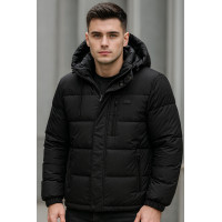 Куртка зимняя мужская M.A.D.I.S.S. короткая, двухцветная, с манжетами, тёплый холофайбер,Графит,L