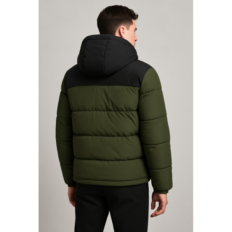 Куртка зимняя мужская Panda молодёжная | Размеры S–XXL | Лёгкая тёплая холлофайбер | Свободный крой,Хаки,M