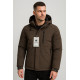 Куртка зимова чоловіча M.A.D.I.S.S, молодіжна, холлофайбер, вільний крій, повномірна,Коричневий,M