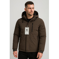 Куртка зимова чоловіча M.A.D.I.S.S, молодіжна, холлофайбер, вільний крій, повномірна,Коричневий,XXXL