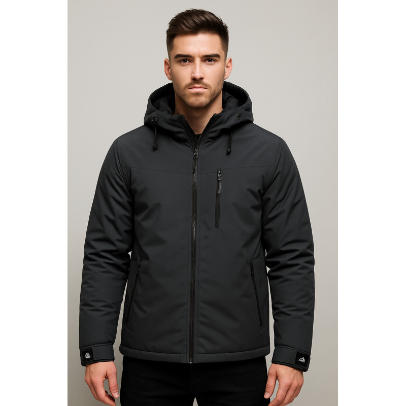 Куртка зимова чоловіча M.A.D.I.S.S, молодіжна, холлофайбер, вільний крій, повномірна,Коричневий,XXXL