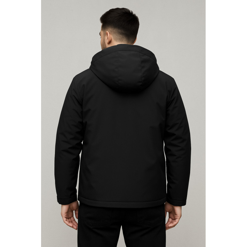 Куртка зимова чоловіча M.A.D.I.S.S, молодіжна, холлофайбер, вільний крій, повномірна,Чорний,S