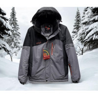 Термокуртка мужская зимняя Snow, мембранная, водонепроницаемая, спортивная, холлофайбер, до –20°C,Серый ,XXXL