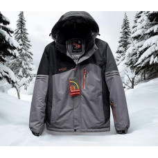 Термокуртка мужская зимняя Snow, мембранная, водонепроницаемая, спортивная, холлофайбер, до –20°C,Серый ,XXXL
